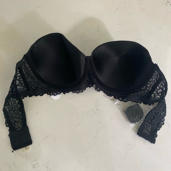 Lucky Brand Full Figure Convertible Strapless Bra Removeable Straps Wire sze 40C - Picture 5 of 16